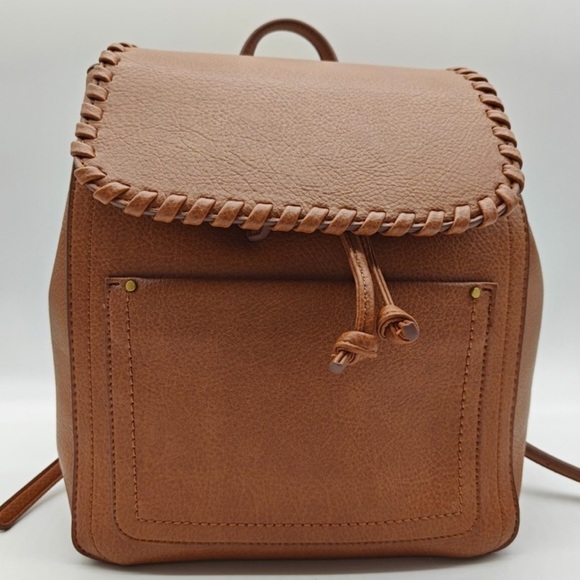 Women’s Style & Co Whipstitch Tortoise Shell Backpack Bag - Picture 4 of 7